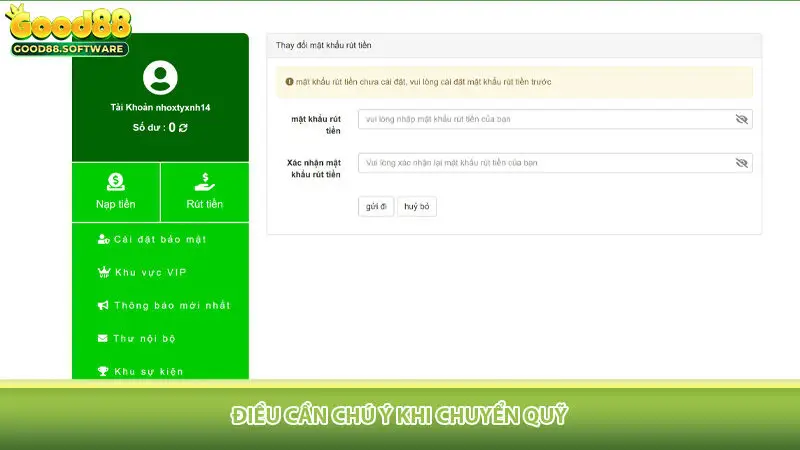 Điều cần chú ý khi chuyển quỹ