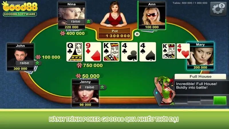 Hành trình poker Good88 qua nhiều thời đại